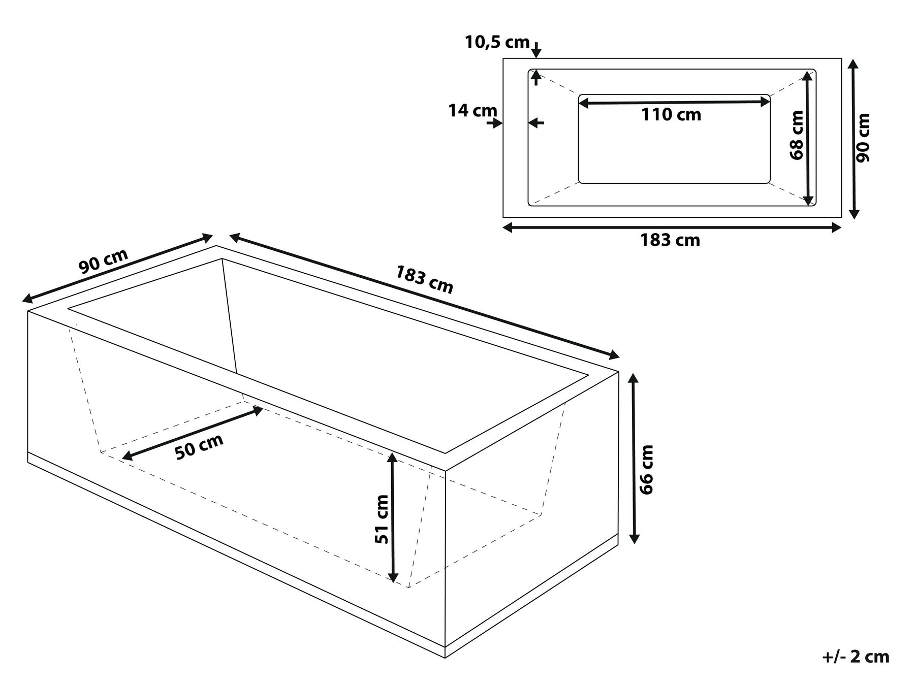 Corner Hot Tub with LED VARADERO 1830 x 900 mm White Right Hand_71531