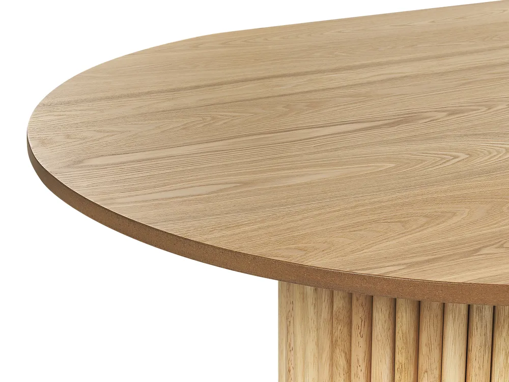 Dining Table SHERIDAN Natural Ash Wood 180 cm 100 cm - Beliani.es