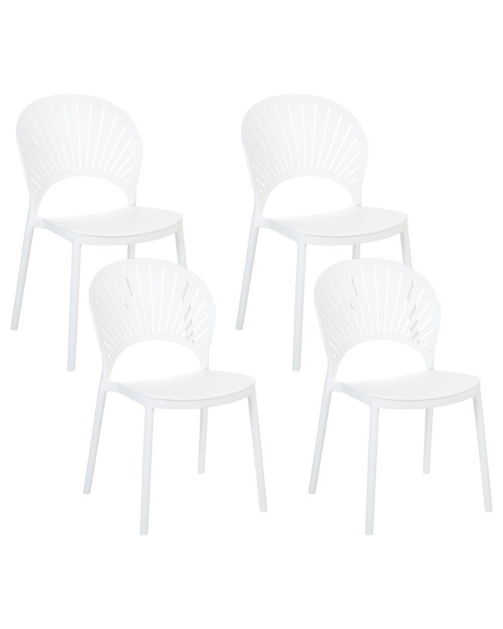 Set di 4 sedie da giardino OSTIA Bianco