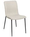 Set of 4 Fabric Dining Chairs Light Beige GLENDIVE_928974