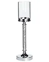 Świecznik ABBEVILLE 48 cm Szkło Srebrny