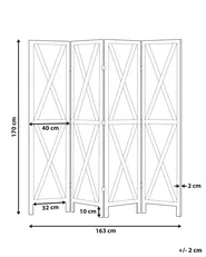 4-panelowy parawan pokojowy RIDANNA 163 cm 170 cm Ciemnobrązowy_874092