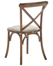 Set van 2 stoelen LYONS Hout Donkerbruin/beige_1095658