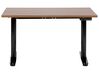 Elektricky nastavitelný psací stůl 120 x 72 cm tmavé dřevo/černý DESTINAS_899645