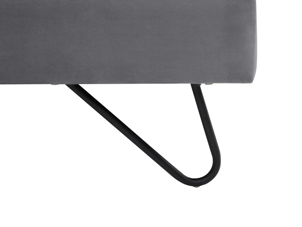Bed Velvet LANNION 180 x 200 cm (EU Super King) Dark Grey_759697