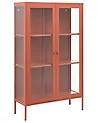 Glass Display Cabinet NASH 90 cm Metal Golden Brown