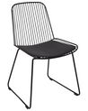 Metallstuhl schwarz mit Kunstleder-Sitz 2er Set PENSACOLA_907477