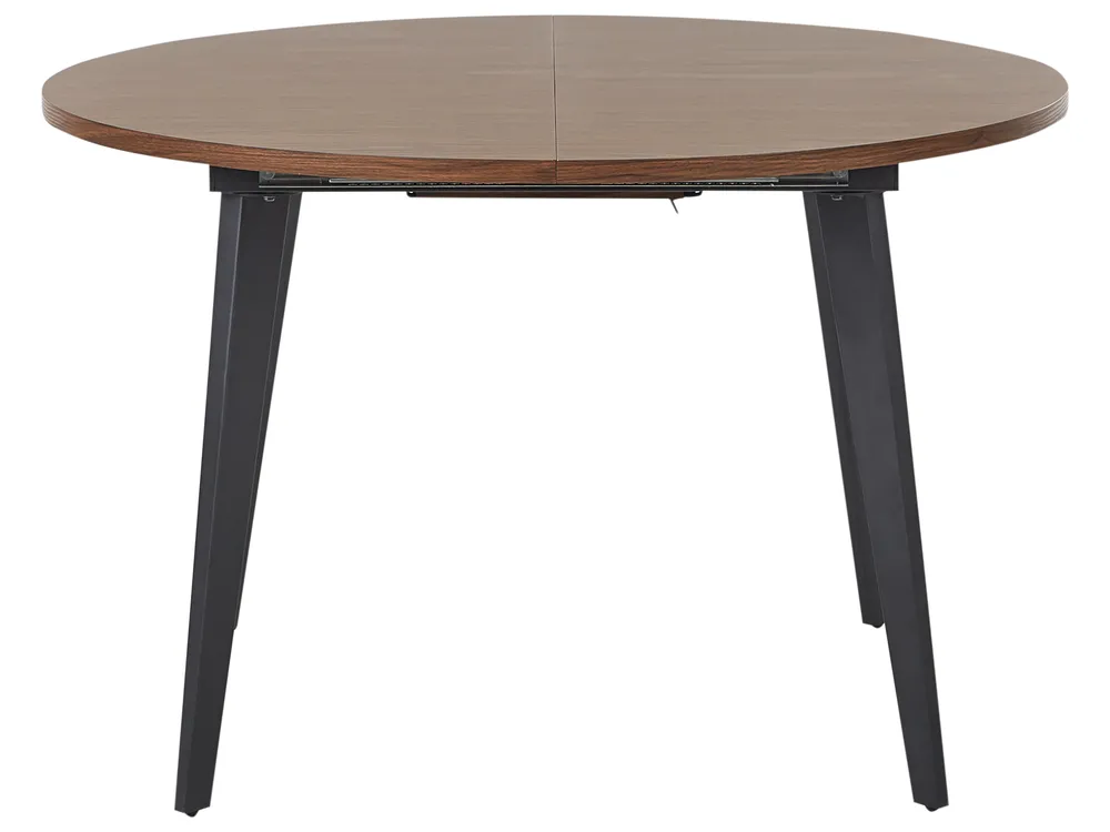 Extending Dining Table BOVINA Dark Brown 120/150 cm 120 cm_962092