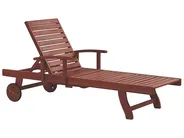 Sonnenliege mit Kissen TOSCANA PREMIUM mit Relaxfunktion Akazienholz Blau_1070423