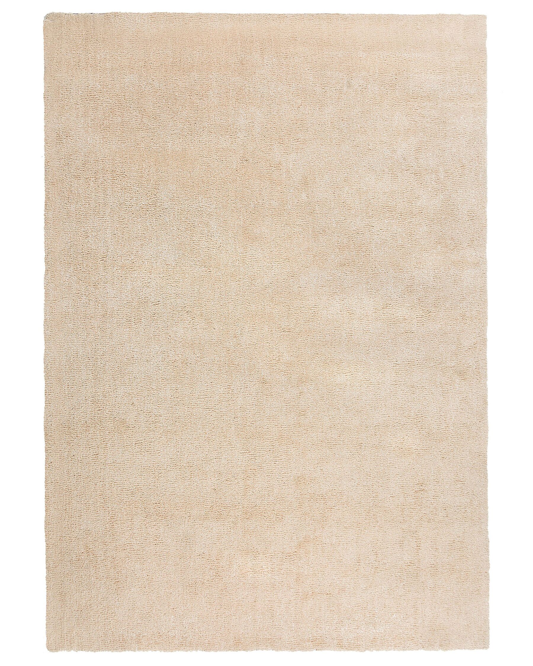 Teppich rechteckig 160 x 230 cm beige getuftet Shaggy Hochflor Modern Demre