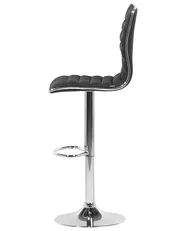 Set of 2 Bar Chairs LUCERNE Swivel Black_685921