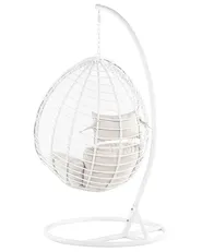 Hanging Chair with Stand FANO PE Rattan White_724372