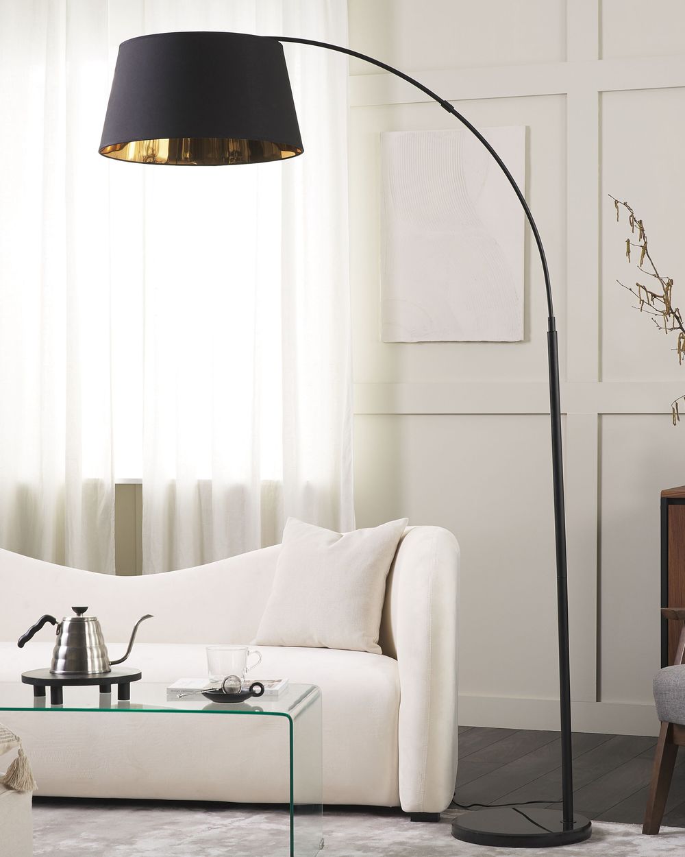 Copper arc floor lamp cheap