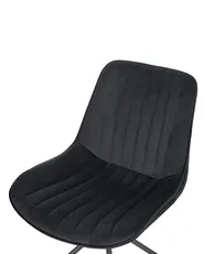 Set di 2 sedie da pranzo NAVASOTA Velluto Nero_860830
