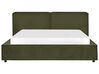 Boucle EU King Size Bed Green LINARDS_930523