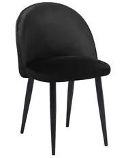 Set of 2 Dining Chairs VISALIA Velvet Black_711020