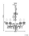 6 Light Acrylic Chandelier White KALANG L_792549