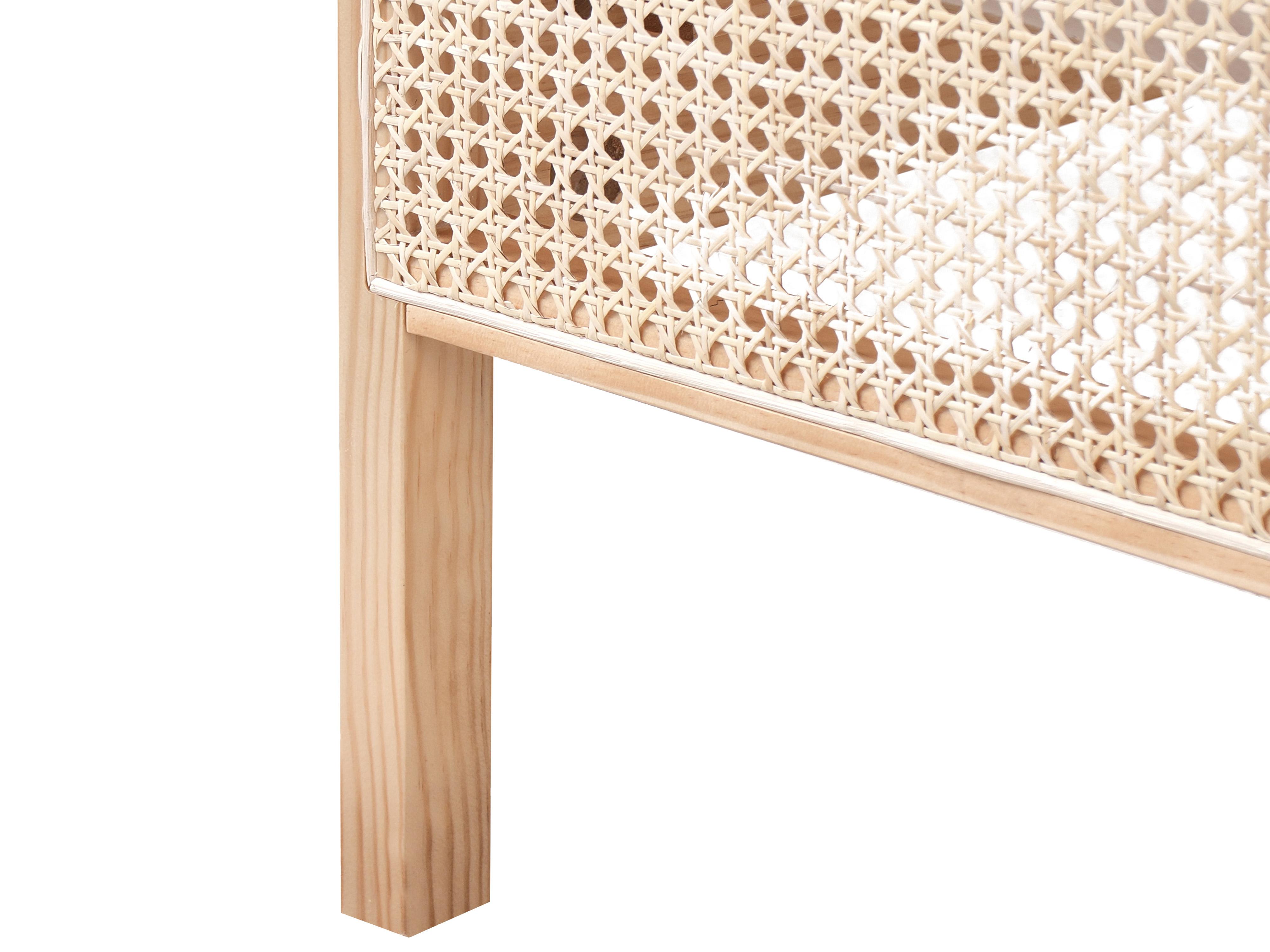 Bett mit Lattenrost Kiefernholz GONFARON 140 x 200 cm Hellbraun_977109