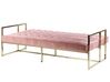 Divano letto 3 posti velluto rosa e oro MARSTAL_796251