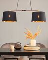 2 Light Pendant Lamp Black and Copper FUCINO_800336