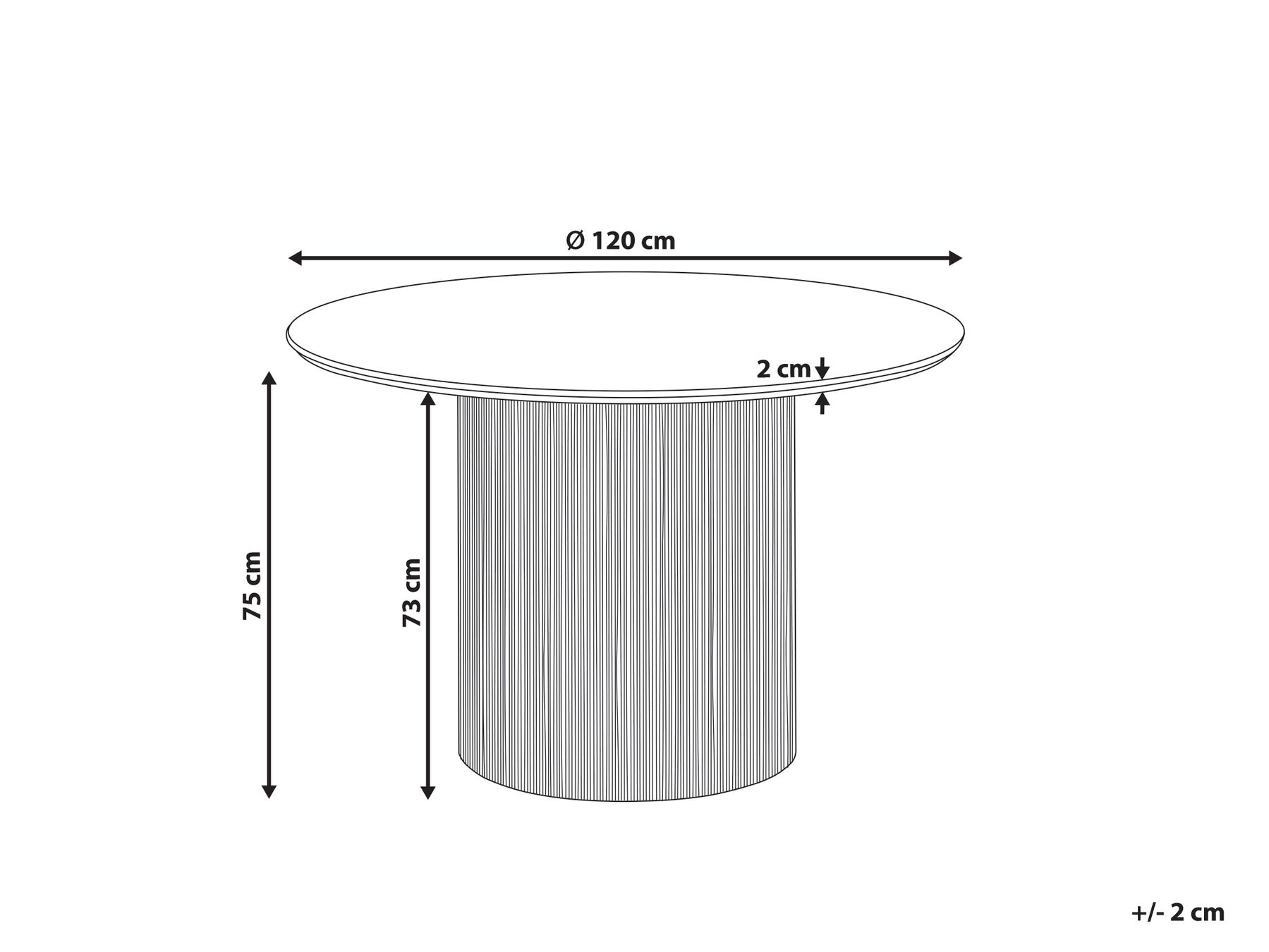 Round Dining Table ⌀ 120 cm Black SHEHO_943836