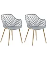 Set of 2 Dining Chairs NASHUA Light Grey