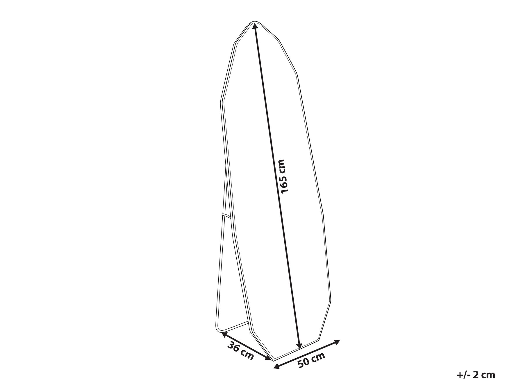 Lustro stojące TARTAS 165 cm Metal Złoty_914890