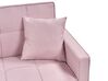 Divano letto 3 posti tessuto rosa GLOMMA_928709