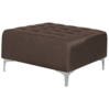 Sofá-cama em forma de U de 5 lugares com repousa-pés em tecido castanho escuro ABERDEEN_736592