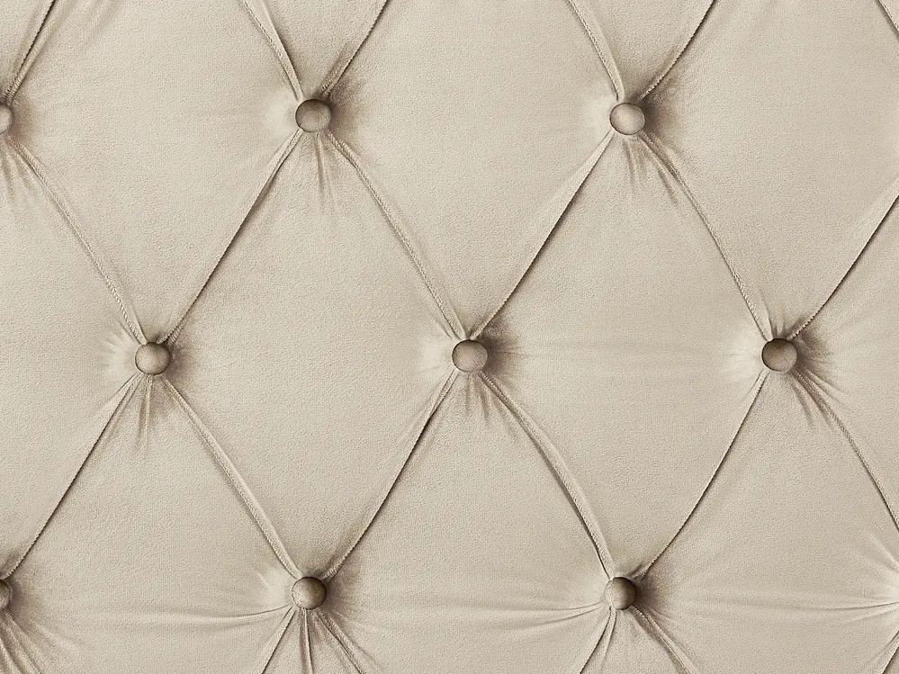 Bett mit Lattenrost Samtstoff AYETTE 140 x 200 cm Beige_832209