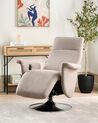 Fauteuil inclinable en tissu beige PRIME_927478