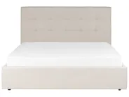 Bett mit Stauraum LORIENT Stoff Beige 160 x 200 cm_901805