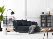 Left-Hand Chaise Longue MERI with Storage Velvet Black_914228