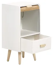 1 Drawer Bedside Table NESIKA White_934789