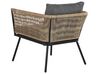 PE Rattan Bistro Set Brown with Grey GARGANO_812226