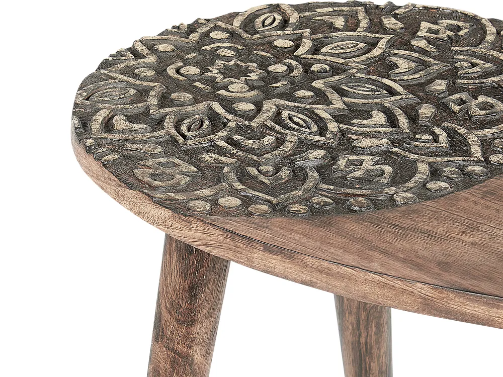 Set di 2 tavolini KHETUA Legno di mango Marrone_857318