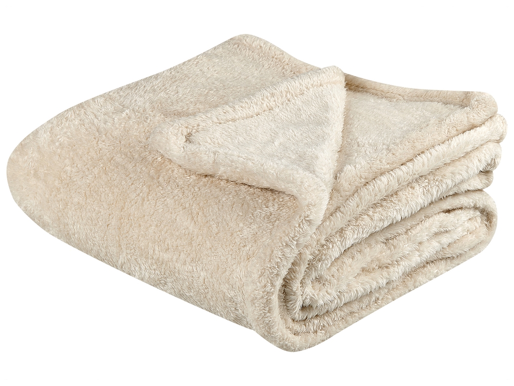 Blanket 125 x 150 cm Beige NAMDU Beliani.sk