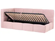 Daybed Fabric JACOU 90 x 200 cm (EU Single) with Storage Left Hand Pink_1091080