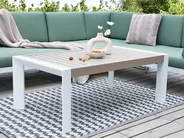 Garden Dining Table CASTELLA 120 cm 70 cm Metal Taupe_930541