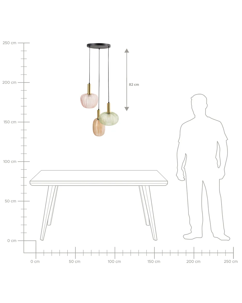 Pendant Lamp NJORO Glass Multicolour_1029330