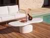 Dohányzóasztal CONZA 57 cm 120 cm Terrazzo hatású Fehér