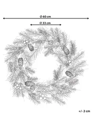 Wieniec świąteczny LED ELBRUS 60 cm Zielony_881162