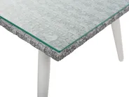 Garden Lounge Set with Table 4 Seater RAGUSA PE Rattan Off-White_718465