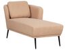 Chaiselongue Bouclé hellbraun linksseitig mit Kissen ARTHEZE_930117