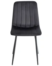 Set di 4 sedie da pranzo KALISPELL Velluto Nero_966674