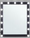 Miroir mural de salle de bain LED 50 x 60 cm noir ODENAS_814049