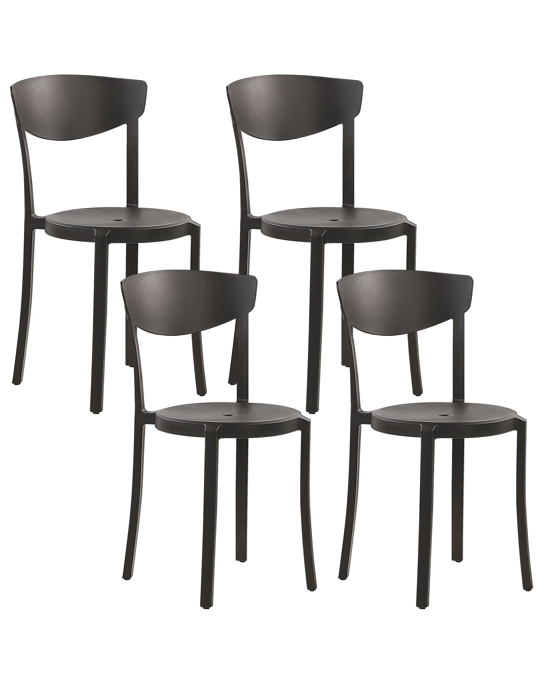 Zestaw 4 krzeseł do jadalni czarny VIESTE_809140