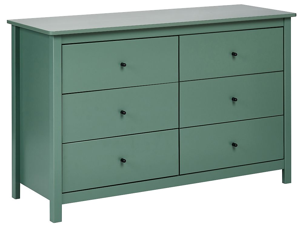 Cómoda de 6 cajones BARCALDINE Madera de pino Verde