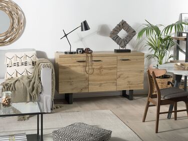 Kommode med 3 dører lysebrun TIMBER