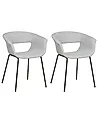Conjunto de 2 sillas de comedor ELMA Gris claro